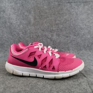 Nike Shoes Kids 3Y Athletic Trainers Free 5.0 Running Sneakers Pink Lace Up Girl